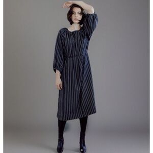 Reifhaus Midi‎ Dress Belted Handcrafted PDX Women Small Peasant Lagenlook
